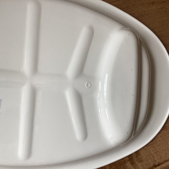 VINTAGE CORNING WARE BLUE CORNFLOWER 10 X16 OVAL MEAT SERVING PLATTER P-19 NWT - Picture 5 of 7